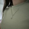 Серебряная подвеска с изумрудом 0.833ct, фианитами (2214212)