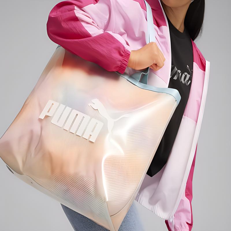 New PUMA Polyurethane Tote Bag, Shopping Bag, Handbag Regular Women's Tropical Lake Blue 090558-01