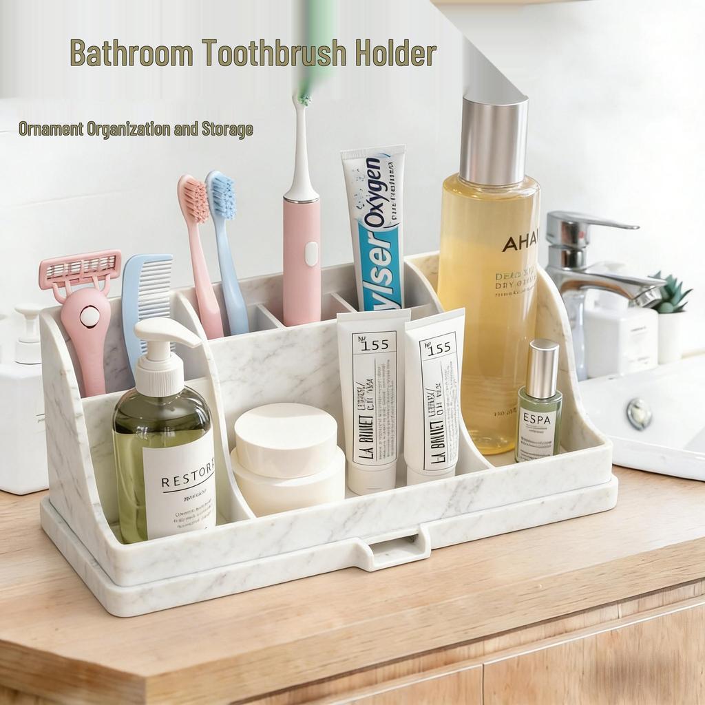 Silicone Toothbrush Holder: Easy-Clean Drainable Storage Box for Bathroom Supplies