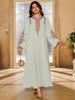 AB420 Middle East Women's Embroidered Cord Muslim Pullover Dress