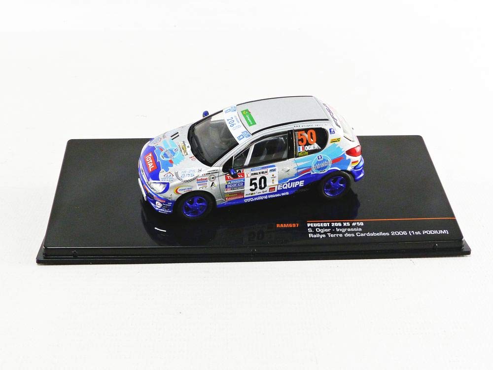 

Ixo Peugeot 206 XS 2006 Rallye Terre des Cardabelles 50 1/43 S.Ogier/J.Ingrassia