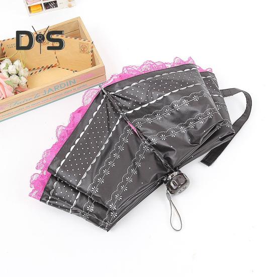 Spitzen-Taschenschirm, tragbar, Sonnenschutz, UV-Schutz, winddicht, leicht, wasserdicht, für Reisen, Mini-Sonnenschirm, Regenschirm, Taschenschirm