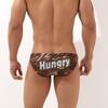 Men's Fashion Sexy Briefs Low-Waist Tight-Fit Small Briefs Skin-Fit Underwear with Printed Letters