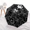 Jack Skellington,Halloween Town Automatic Umbrella   Tri fold Portable Umbrella, Best Holiday Gift for Men and Women, Durable Iron Frame, Pl