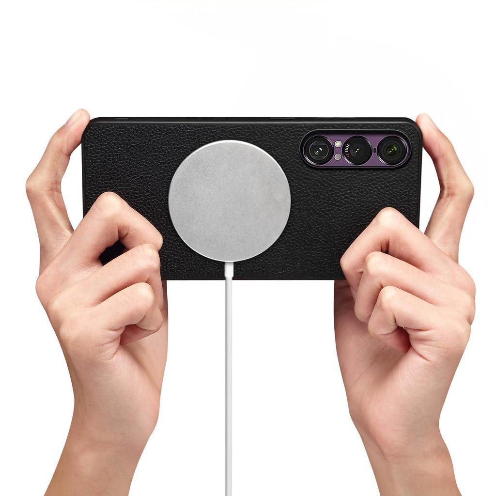 Sony Xperia 1 VII Magnetic 2-in-1 Lychee Pattern Leather Case with Card Slots.