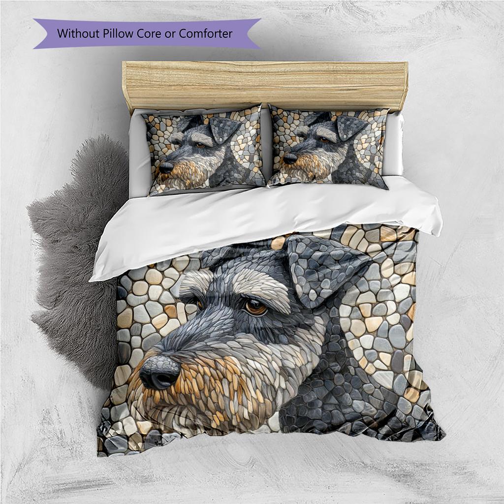 Pościel z wzorem kreskówkowym Zestaw kołdry Poszewka na kołdrę Poszewka na poduszkę Dekoracja domu Prezent urodzinowy (1 * poszwa na kołdrę + 2 * poszewki na poduszki, bez rdzenia)