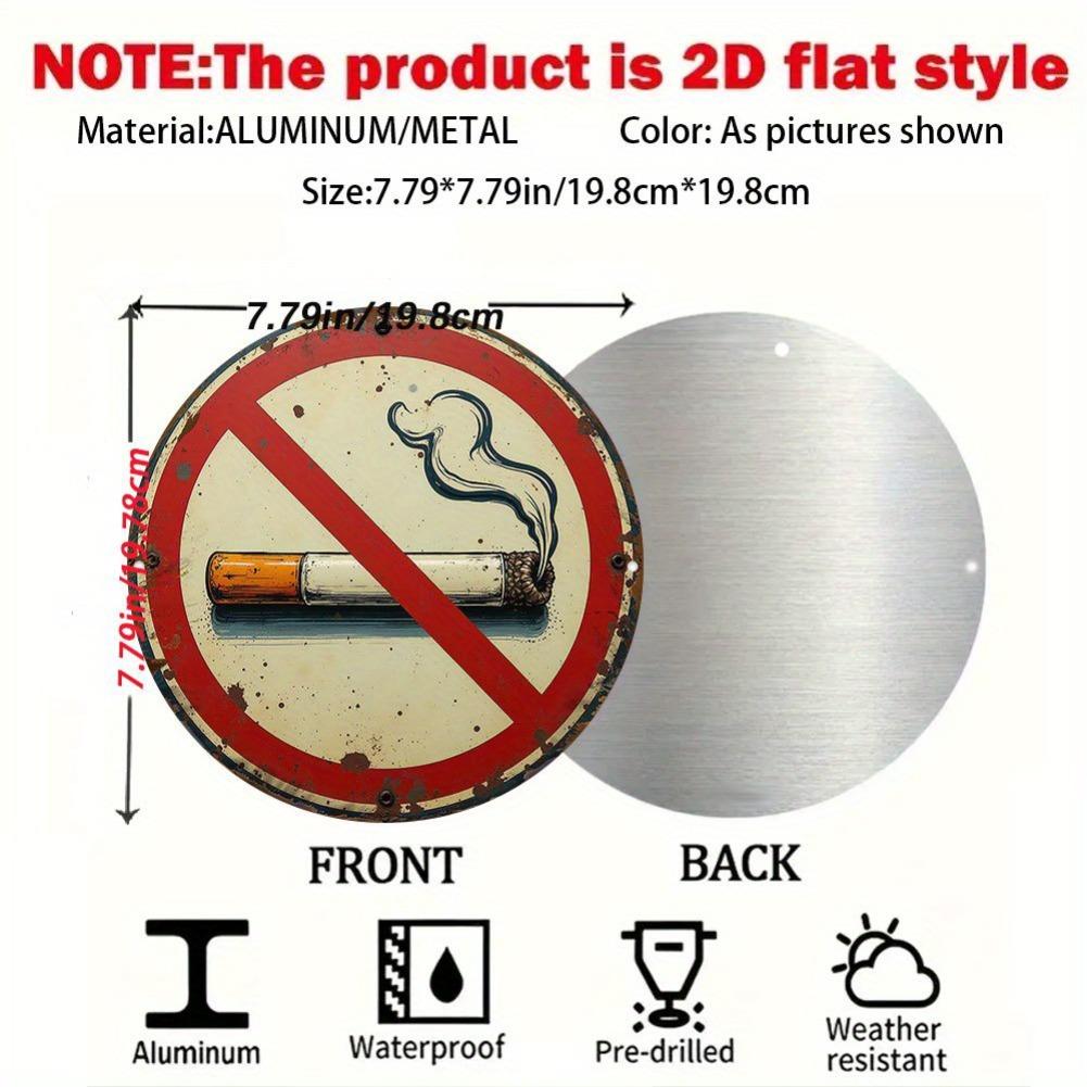 VintageStyle No Smoking Sign X Inch Aluminum Metal Wall Art Durable IndoorOutdoor Decorative Sign for Hospitals