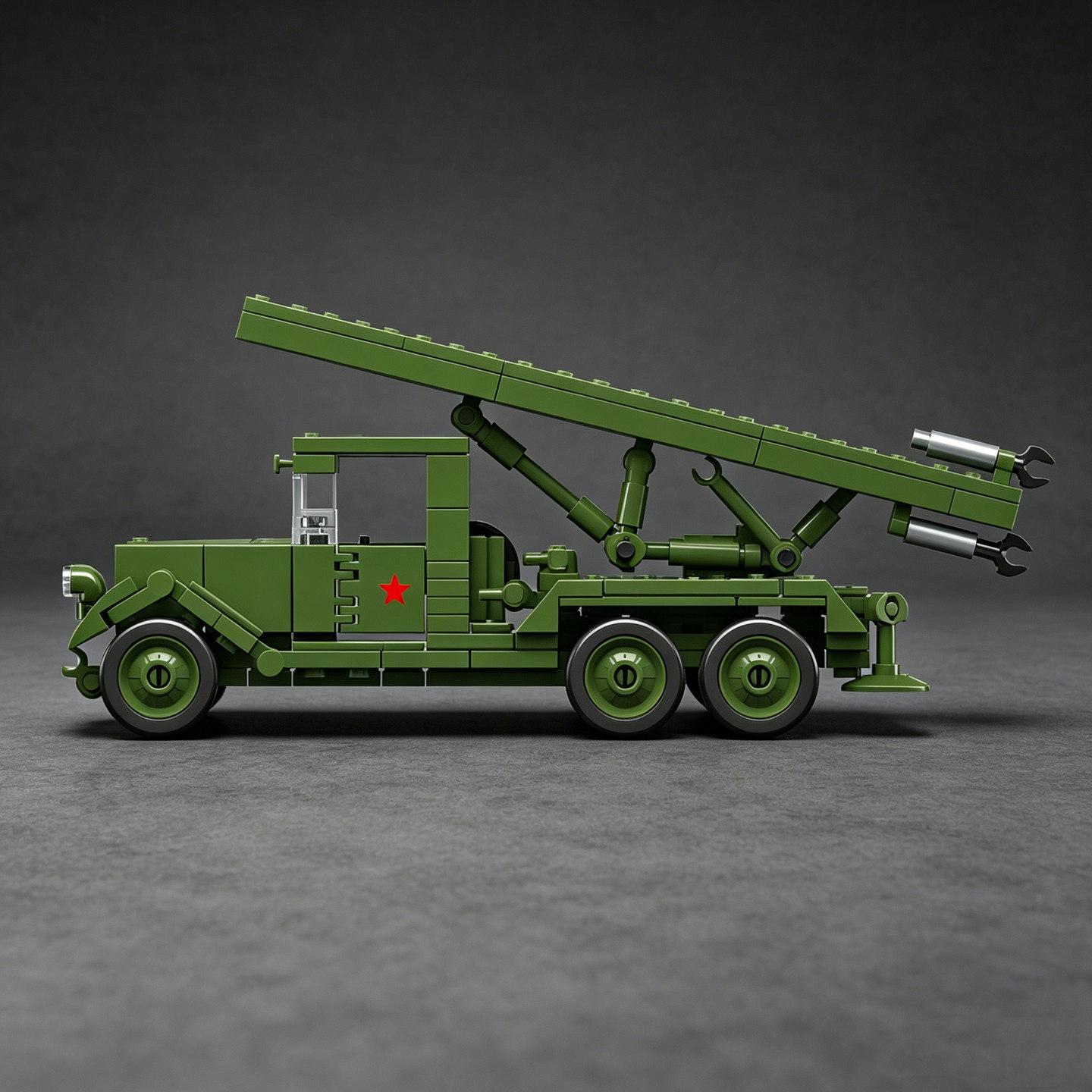 Attractive Glasses Moc Figurine Soviet Bm-13 Katyusha Rocket Artillery Building Blocks: Tank Toy Armored Vehicle Model 1:35