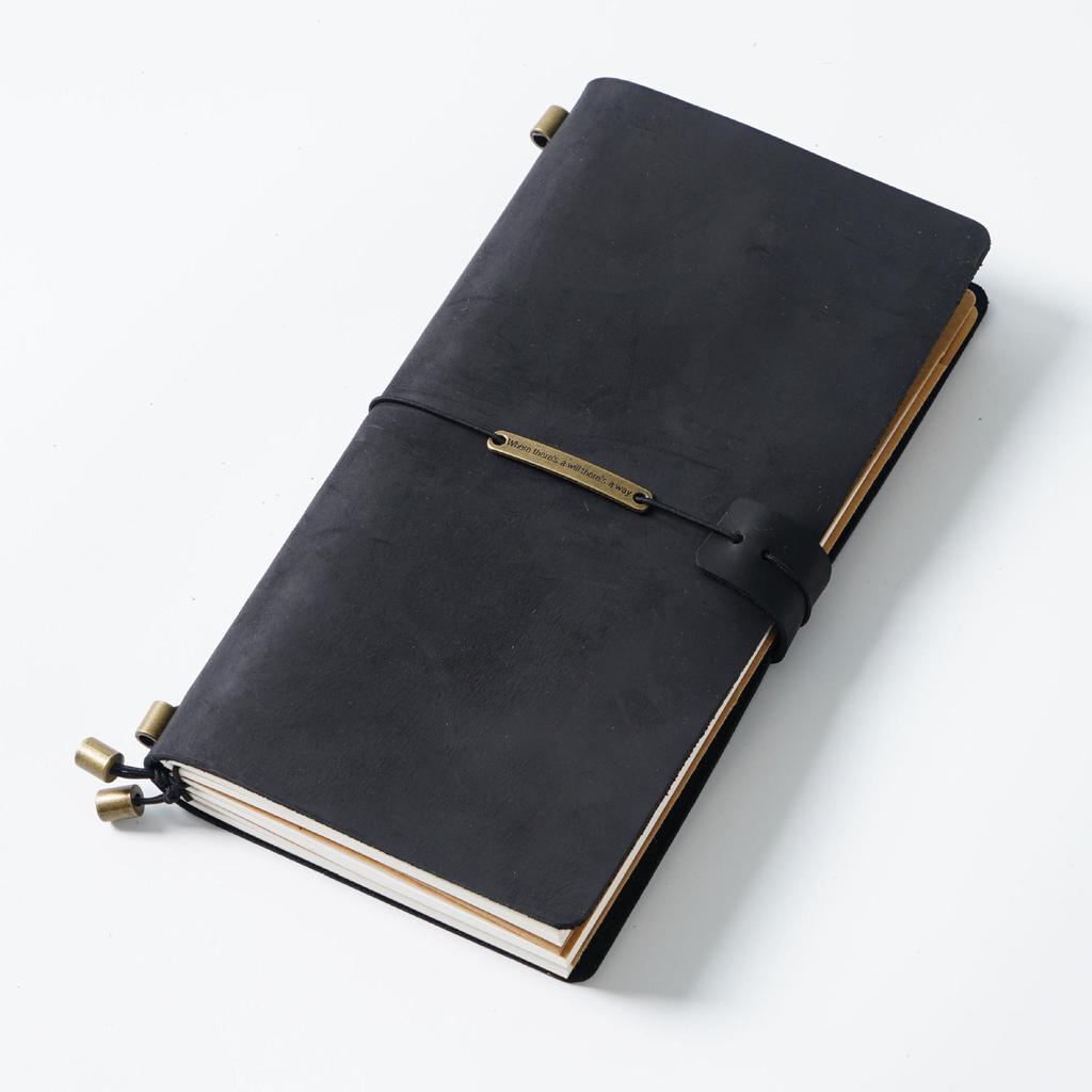 Cuaderno de Cuero Genuino TN Vintage - Diario y Bloc de Notas de Cuero Vacuno Crazy Horse Hecho a Mano En Stock