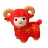 Horn Sheep Plush Toy Red Plush Year of the Sheep Mascot Gifts Plush Goat Toy  Festive Gift