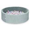Dry Pool 130x40 Corduroy Light Mint 700 Balls: Pearl, Light Gold, Pink Light Pearl, Blue Light Pearl
