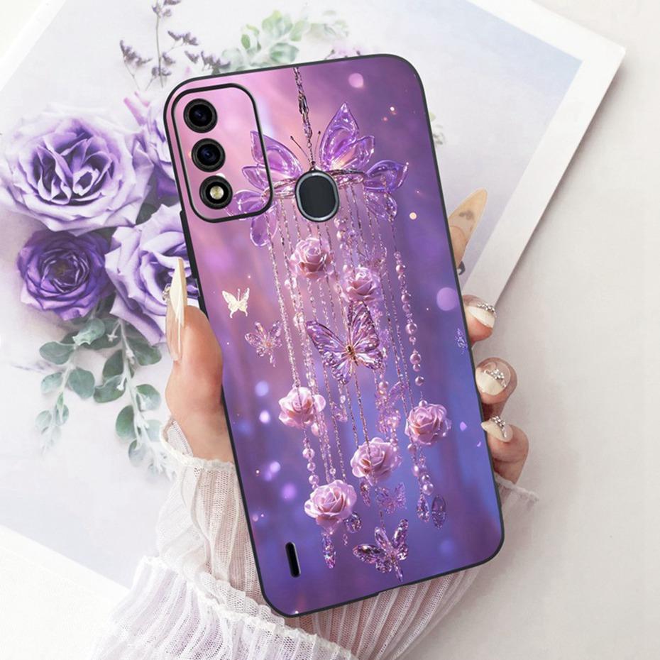 Cute Printing Phone Case For ITEL A48 Soft Black Silicone TPU Cases For Itel A48 Covers Bumpers
