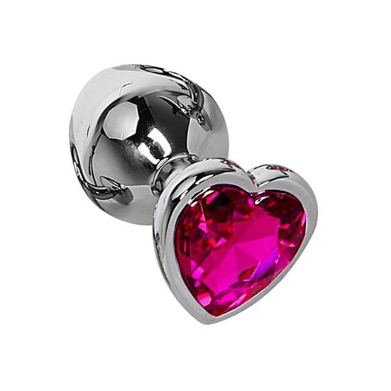 Love Heart Rhinestone Stainless Steel Anal Plug Prostate Massage Adults Sex Toy