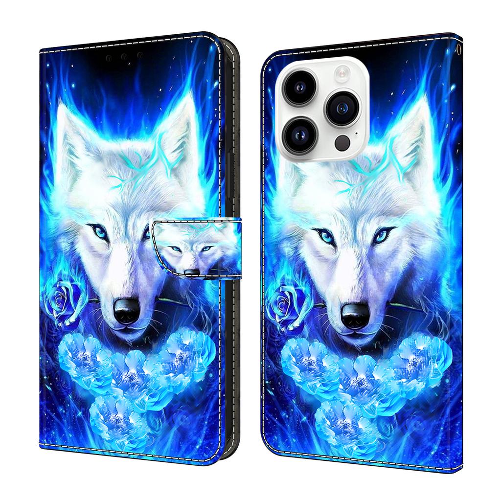 Cool White Wolf Pattern PU Leather Wallet Phone Case Shockproof Card Slots for iPhone,Samsung,Huawei,Xiaomi,Motorola,Oppo,Google,Nokia,LG,Oppo,Sony.