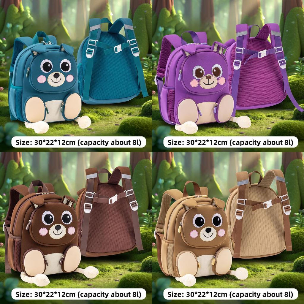 Childrens Backpack With Animal Prints For Kindergarten And Travel Use