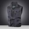 MultiBag Vest Men'S Outdoor Leisure StandUp Collar Fishing Vest Tooling Jacket Photography Vest