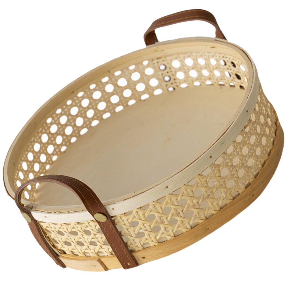 

Настольная корзина из ротанга Корзины для хранения Фруктовые контейнеры Бамбуковые конфеты Еда Сервировка