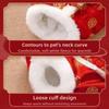 Fashion Chinese Style Cat Cotton Clothes Thickened Soft Dog Vest Coat Comfortable Warm Pet Tang Clothing New Year Celebration
