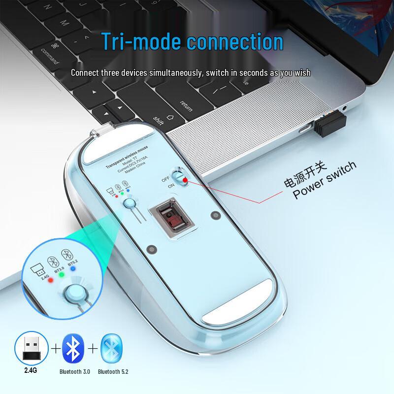 Zero Hour T7 Transparent Wireless Mouse