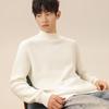 MINISO Men's Fleece-Lined Half-High Neck Knit Sweater