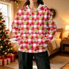 Women's Fashion Casual Christmas Print Hooded Sweatshirt with Pockets