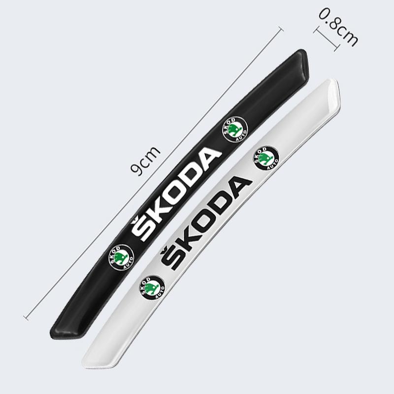 DZXB5 4Pcs Car Wheel Hub Badge Tire Rim 3D Stickers For Skoda Octavia MK2 MK 2 3 A5 A7 A8 Fabia Karoq Superb Rapid Kamiq Scala