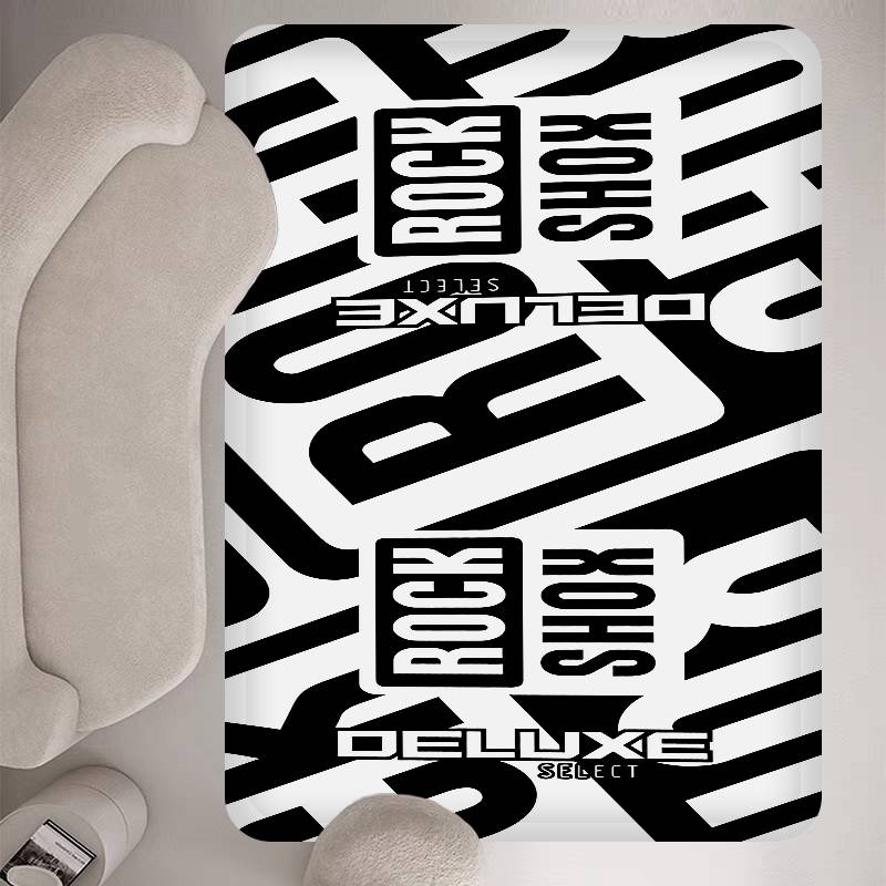 R-Rock-Shox Mountain Bike Floor Mat Cheaper Anti-slip Modern Living Room Balcony Printed Bedside Mats