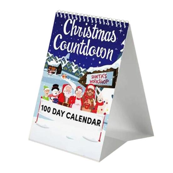 Christmas Tear-Off Countdown Calendar 2025 Desktop 100 Day Christmas Countdown Calendar Festival Advent Calendar for Home Decor Daily Countdown