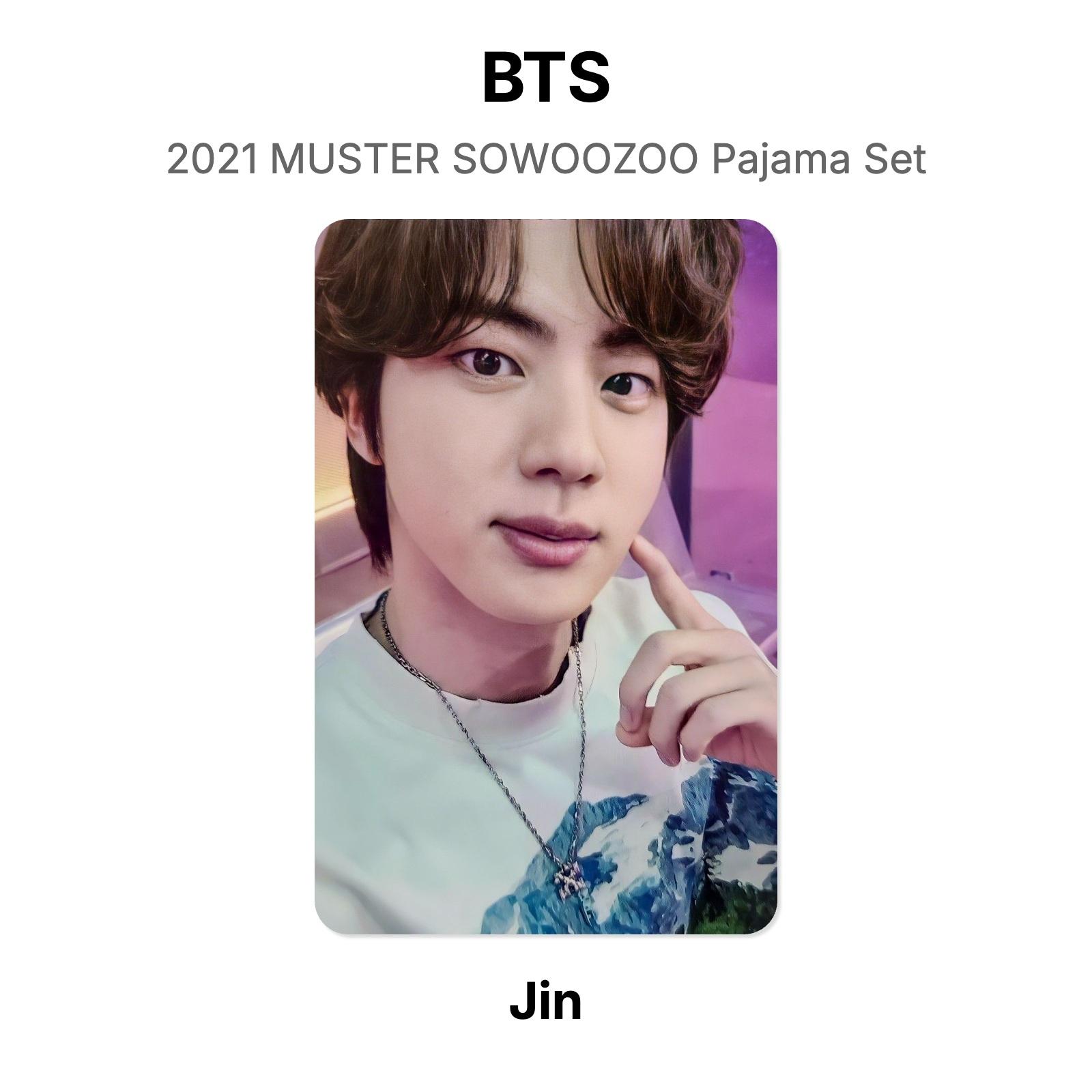 BTS 2021 MUSTER SOWOOZOO Pajama Set Official Photocard Jin