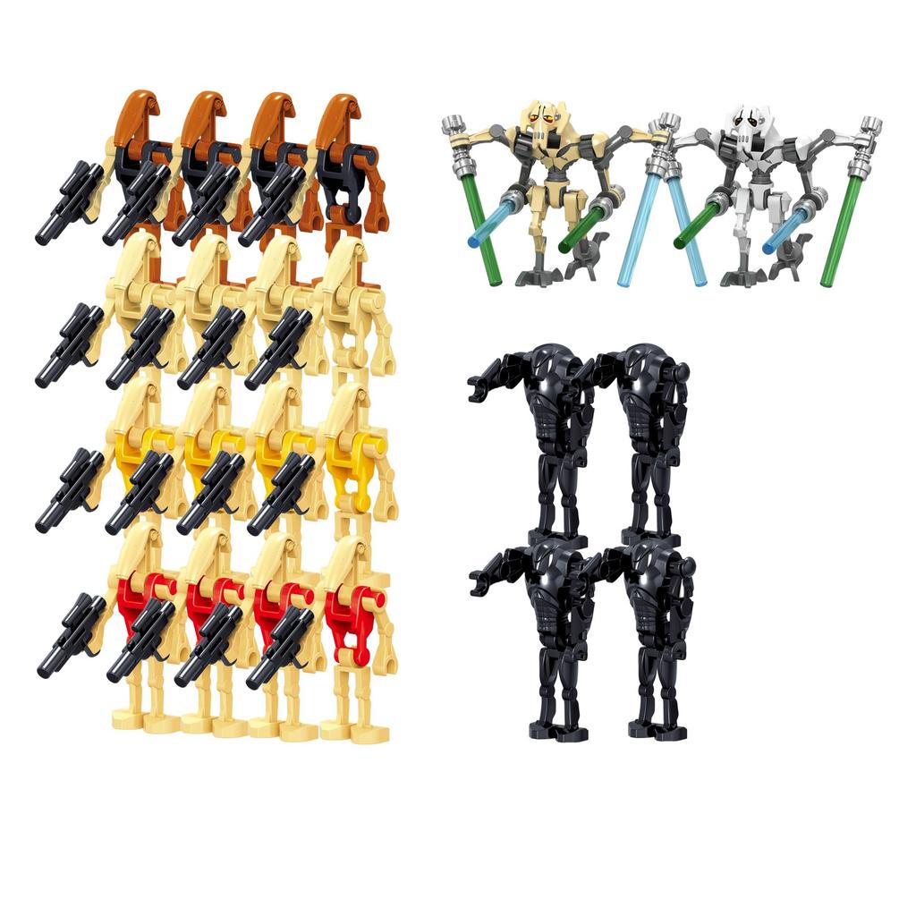 Star Wars Kampfdroide Bausteine Spielzeugfiguren Set für Jungen, DIY Montage Puzzle Steine Bausatz, Beutel mit Mehreren Stilen