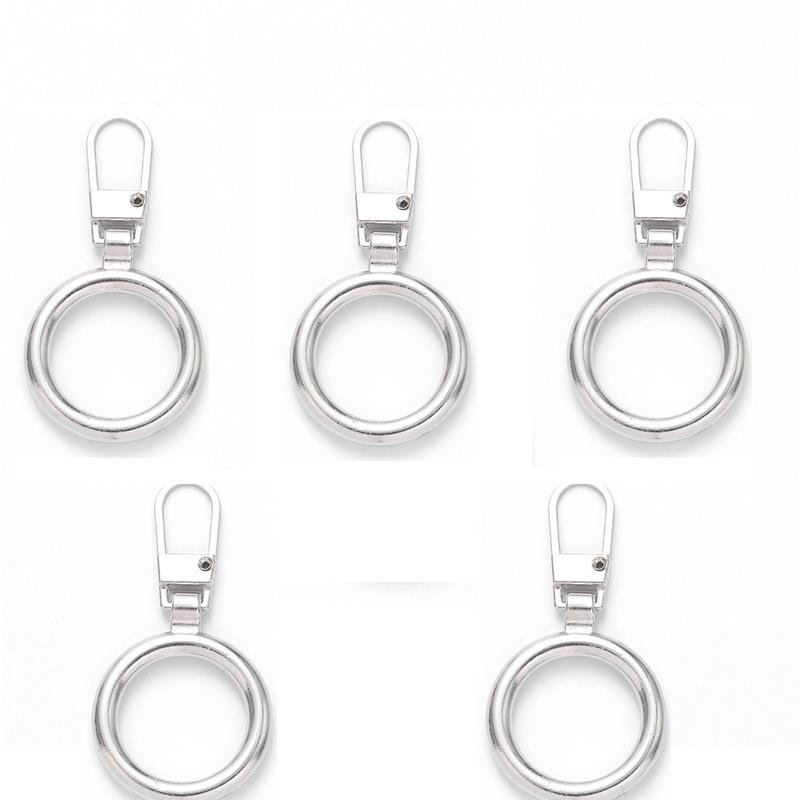 5pcs Detachable Metal Zipper Pullers for Zipper Sliders Head Zippers Repair Zipper Pull Tab DIY Sewing Replacement Bags Jacket