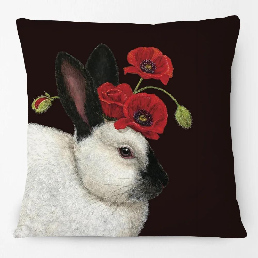 Soft Peach Skin 2D Flat Printed Cushion Cover Ethnic Bird Nordic House Throw Pillow Case For Couch Living Room Home Decor Case