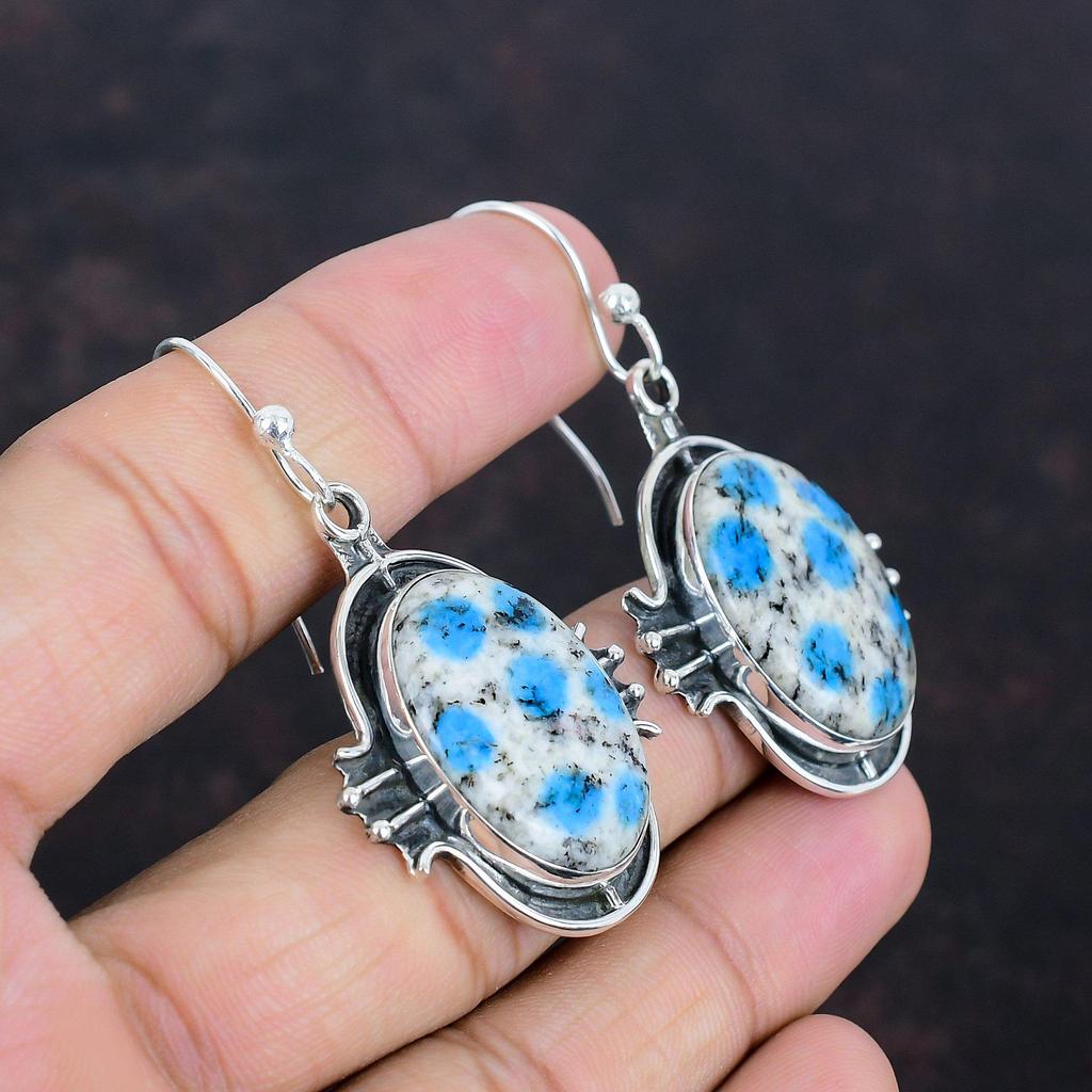 K2 Jaspis Ohrringe Handgefertigter Schmuck Echter Edelstein Ohrring 925 Sterlingsilber Ohrring Einzigartiger Stil Ohrring Geschenke Für Sie Antiker Schmuck