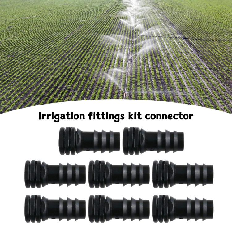 8Pcs Drip Irrigation Straight Fittings Barbed Locking Butt Joint Connectors 16mm Drip Tape Tubing Sprinkler Systems