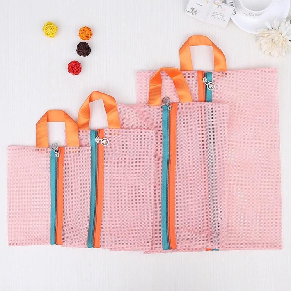 

4 шт. с ручкой дорожная сумка для хранения нейлоновые сумки для хранения нижнего белья переносная сумка для хранения туалетных принадлежностей розовый