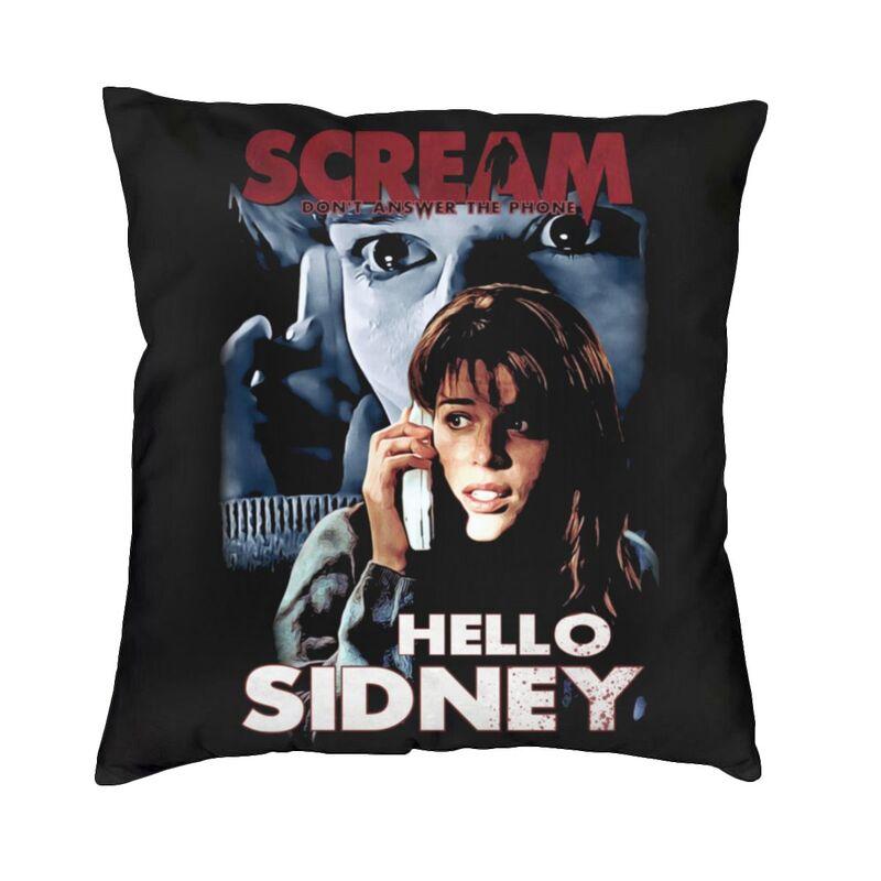 Scream Ghostface Dekokissenbezug, Schlafzimmerdekoration, Halloween-Horrorfilm-Kissen für Sofa, quadratischer Kissenbezug Dakimakura