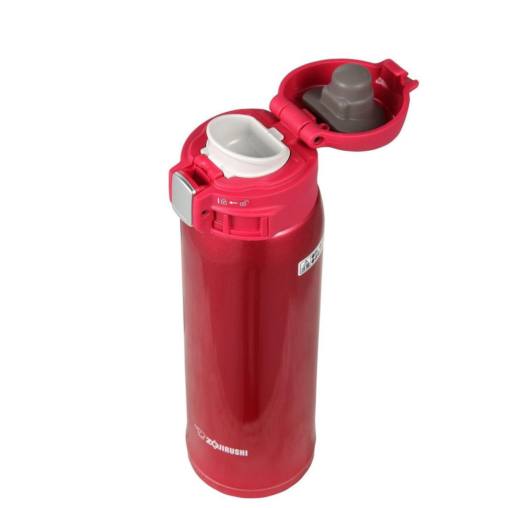 ZOJIRUSHI Water Bottle Direct Drinking Stainless Steel Mug 480ml Clear Red Lightweight Type SM-SA48-RW