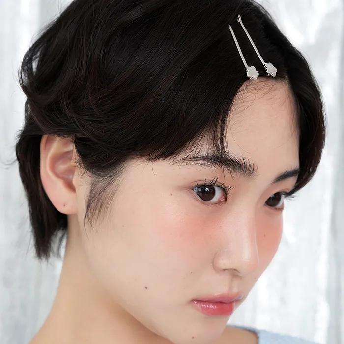 [2SET] Petit Flower Hair Pin - Silver