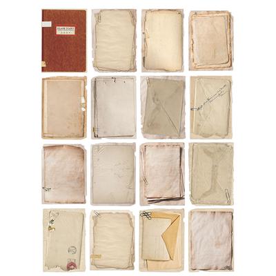 Vintage Scrapbook Paper Blank Retro Scrapbooking Stick Paper for Handicraft Journaling 30 Sheets Type 1