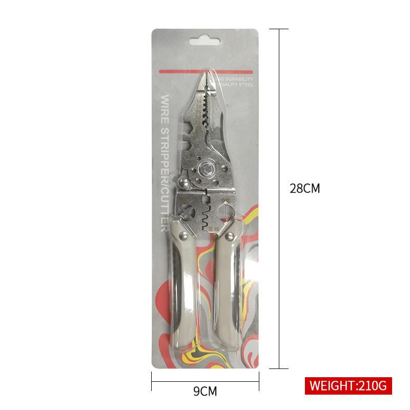 Industrial Grade Stainless Steel Multifunctional Electrician Wire Stripping Pliers