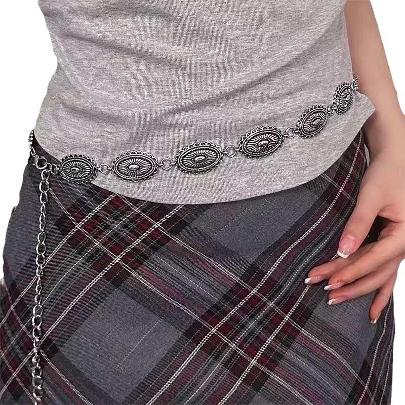 The Silver Waist Chain Design, Retro Accessory, Versatile Dress, New Summer Belt, High-end and Simple