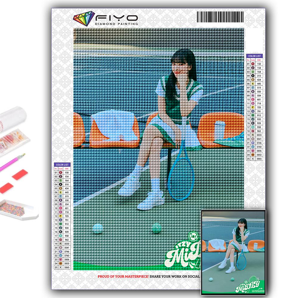 5D Elmas Boyama Tam Elmas Kore Kız Grubu ITZY Elmas Boyama El Yapımı Diy Elmas Mozaik Resim Ev Dekorasyon