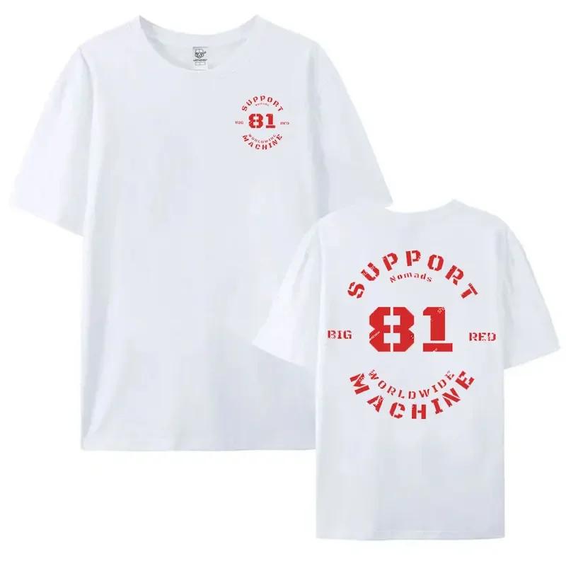 Hells Angels World T-Shirt Men Fashion Support 81 Printing Tshirt Oversized Short Sleeve Men Graphic Hell's Angels Cotton Tees