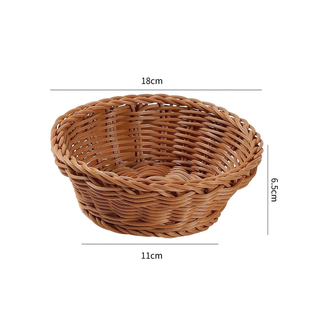 Woven Storage Basket,Fruit Vegetables Basket Imitation Rattan,Handwoven for Dining Table