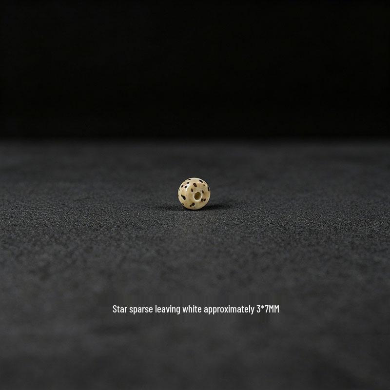 Star and Moon Bodhi Beads: Pure White High-Density 108 Bead Bracelet for DIY Prayer Accessories