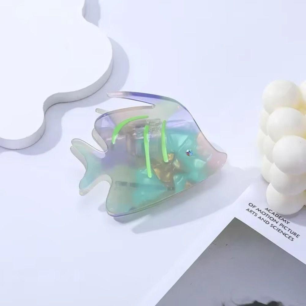Korean Style Ocean Animal Hair Clip Acetic Acid Geometry Shark Clip Crab Fish Hair Claw Daily