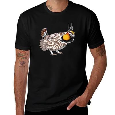 Greater Prairie Chicken Tshirt Fashion Pattern Printed Tee Shirt