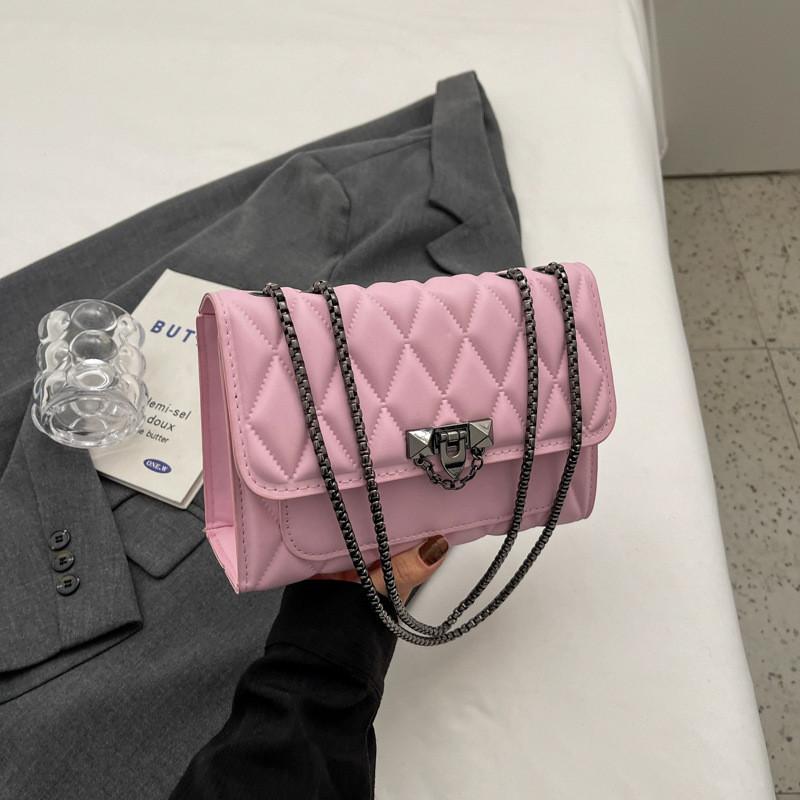 Pu Crossbody Bag With Quilted Pattern And Magnetic Closure For Daily Use