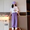 Summer Teenage Girls Clothes Set Summer Children Girl T-shirts and Pants 2 Pieces Suit Kid Top Bottom Outfits Tracksuits