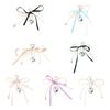 Fashionable Pearls Bows Keychain with Heart Pendant Ornament Bag Accessories for Wommen Keychain Decoration